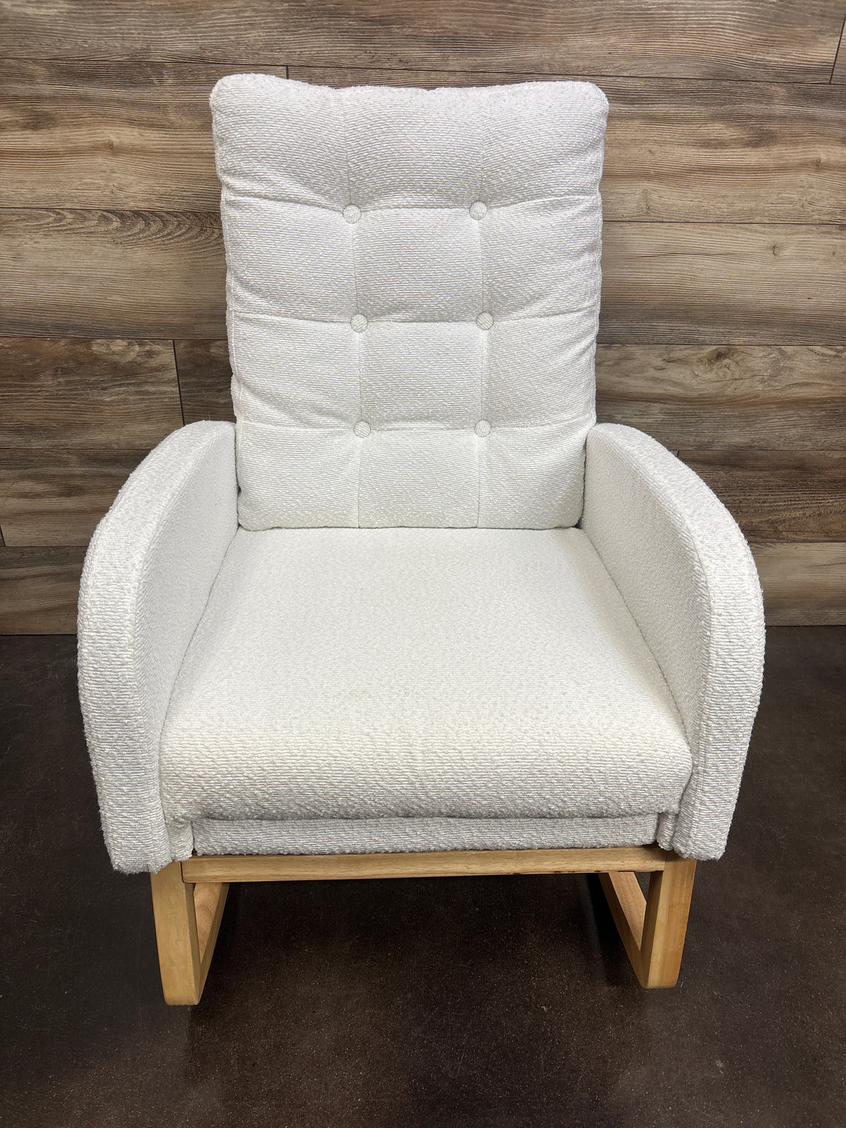 KUAIHAHA Rocking Chair Nursery Glider with Footrest White