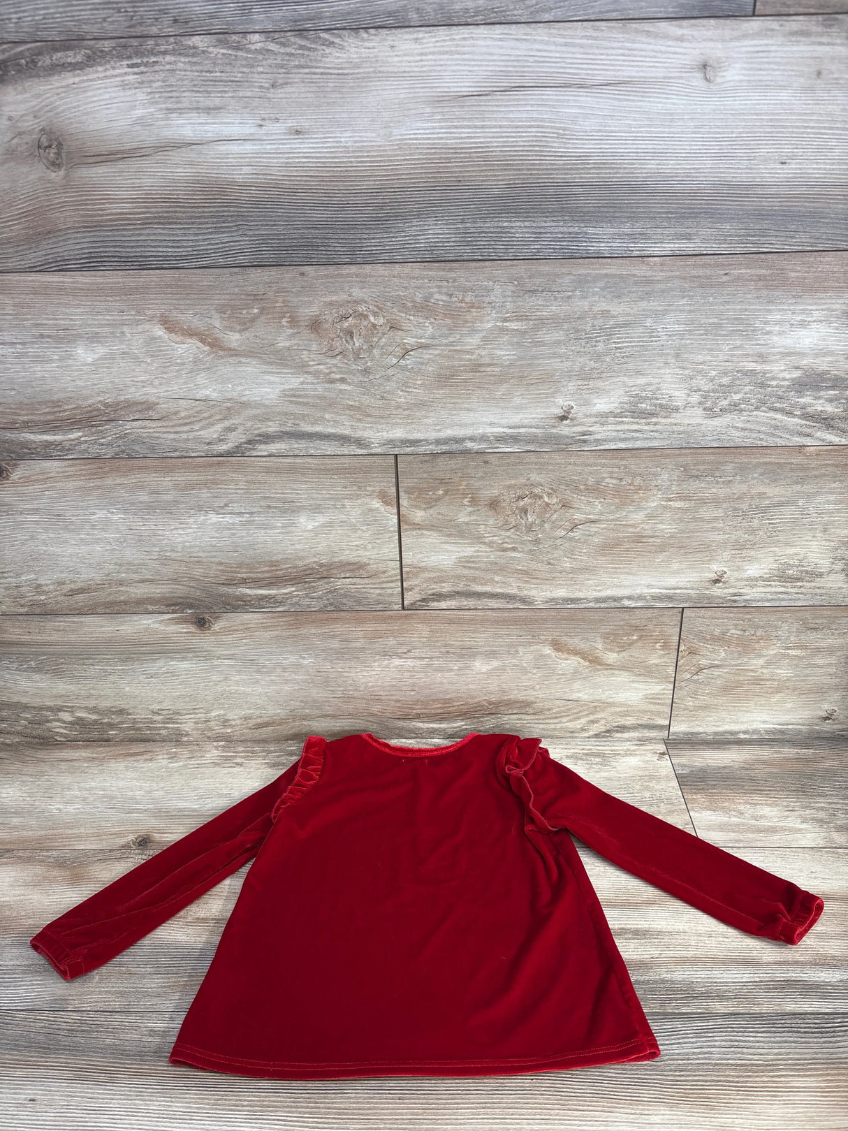 BCBGirls Velvet Ruffle Sleeve Shirt Red sz 3T