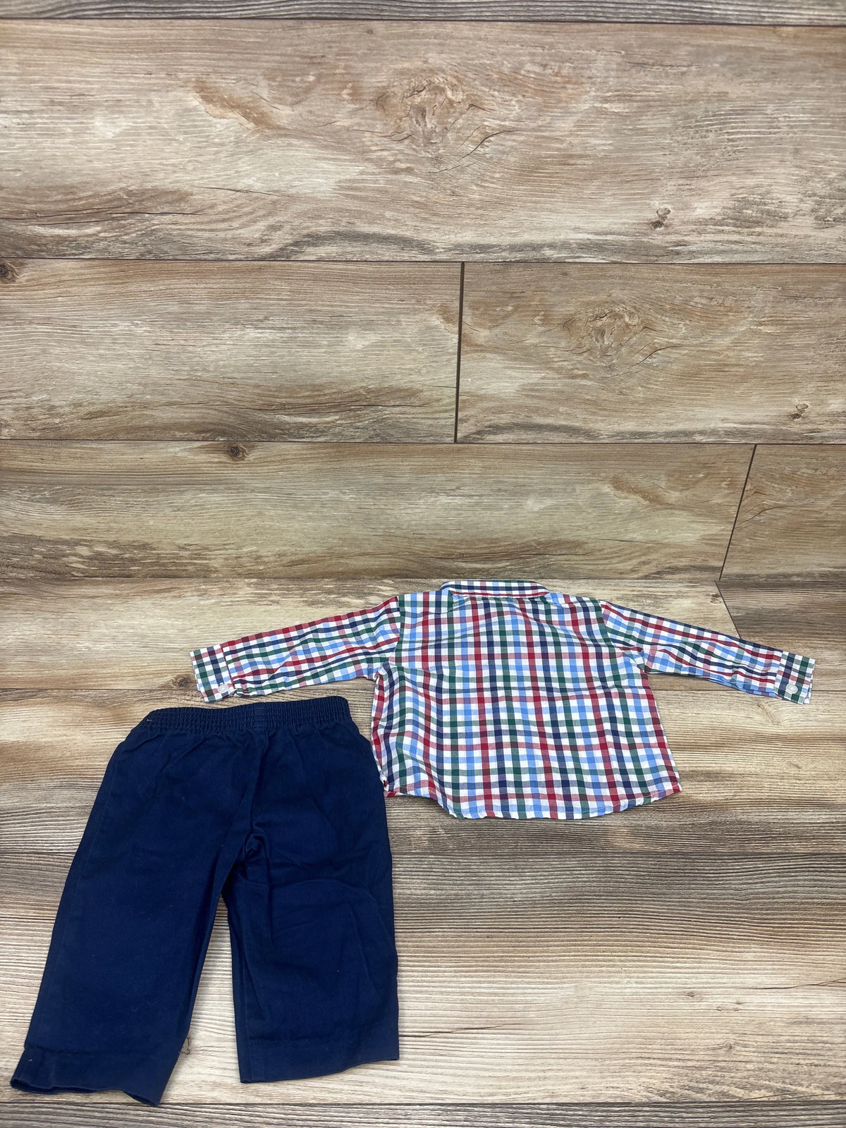 Izod 2pc Button-Down Shirt & Pants Set Blue sz 3/6m