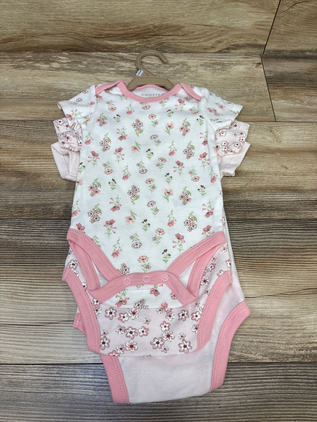 NEW Chick Pea 3pk Bodysuits Pink sz 6-9m