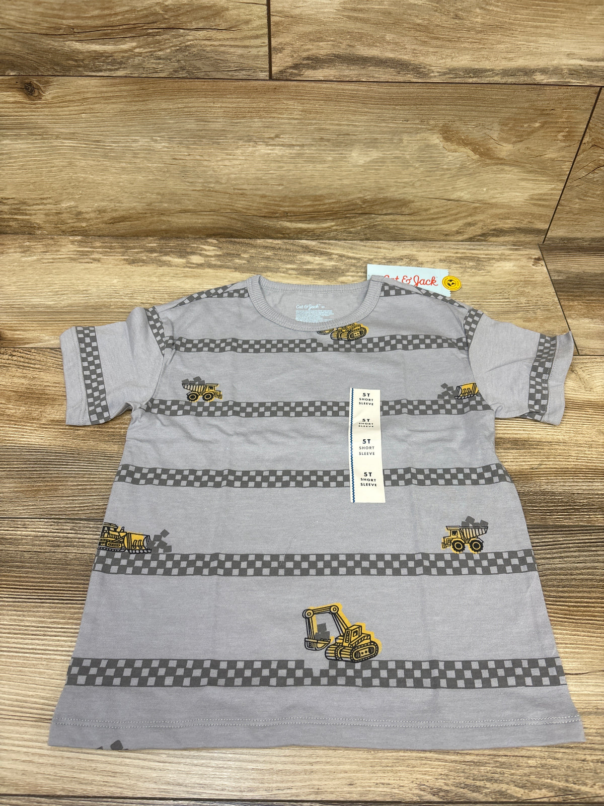 NEW Cat & Jack Tractor Shirt Grey sz 5T