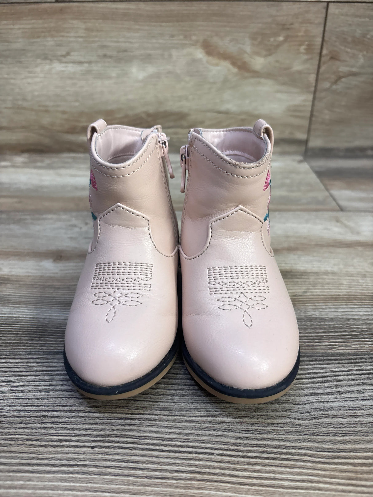 Cat & Jack Whitley Embroidered Western Boots Pink sz 6c