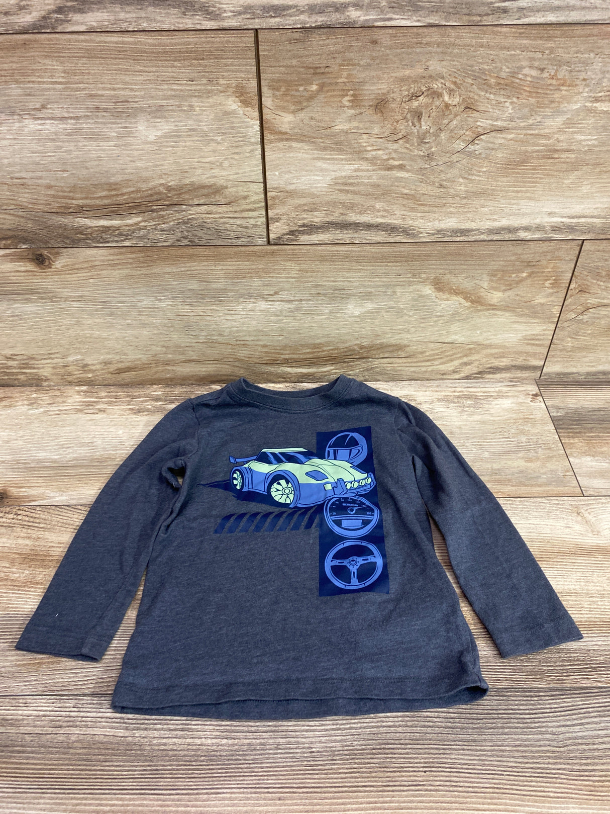 Carter's Long Sleeve Car Shirt Grey sz 2T