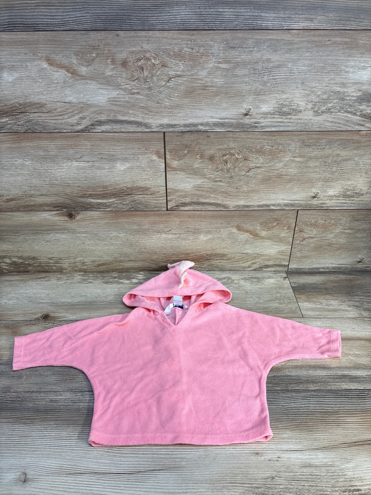 Old Navy Critter Swim Cover-Up Hoodie Pink Dinosaur sz 6-12m