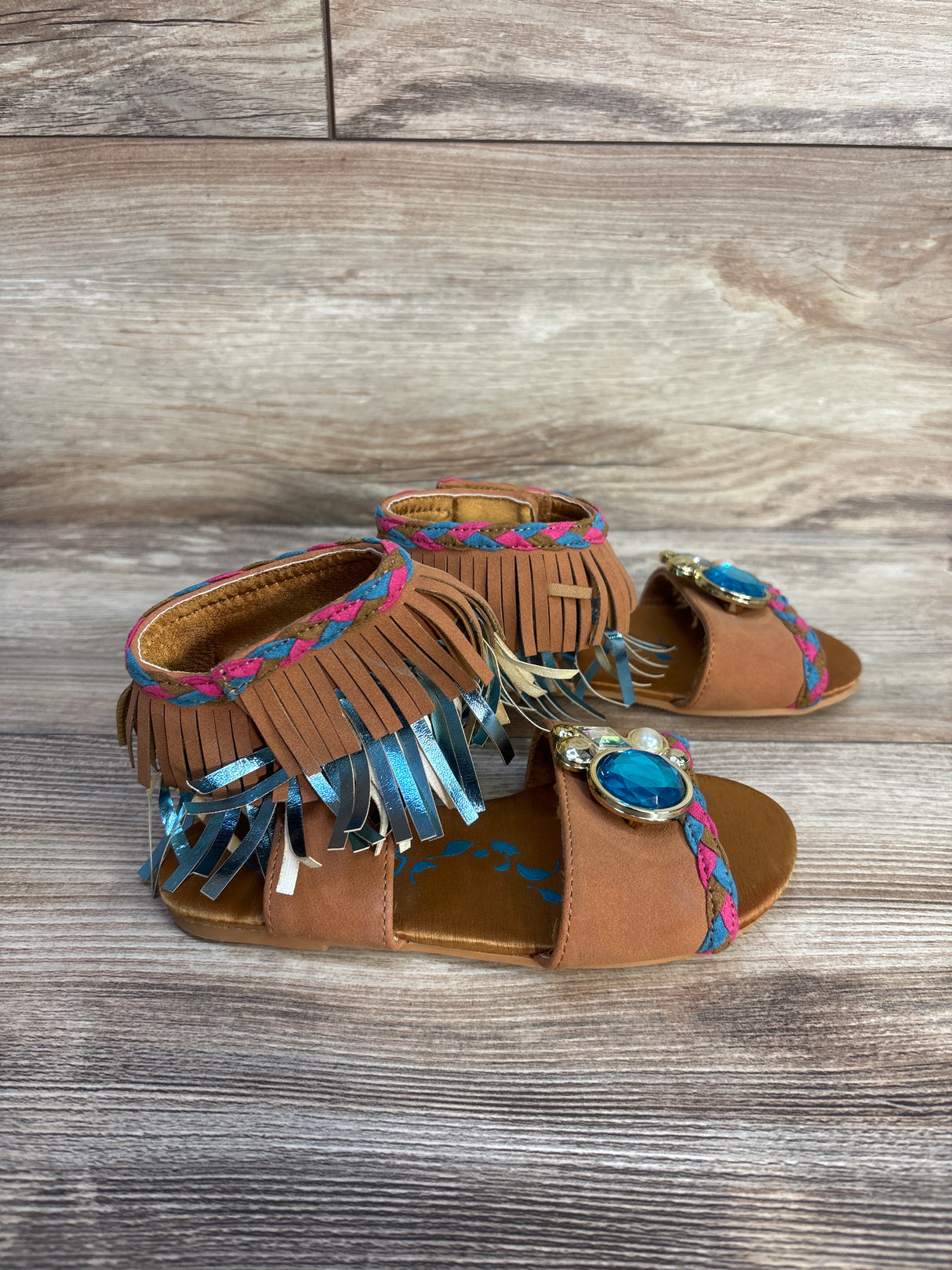 Disney Store Pocahontas Costume Sandals Brown sz 11/12c