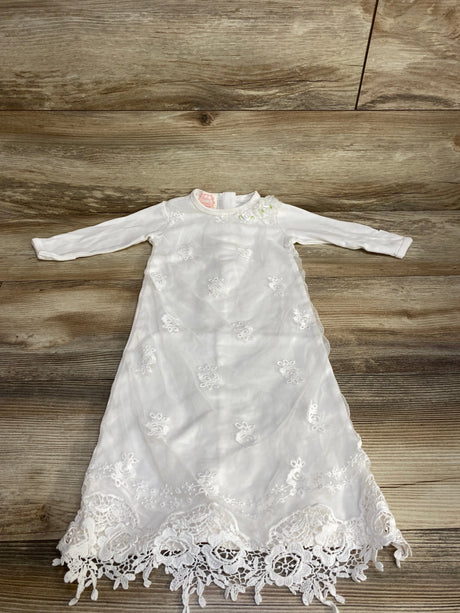 Baby Biscotti Lace Christening Gown White sz 3-6m - Me n Mommy To Be