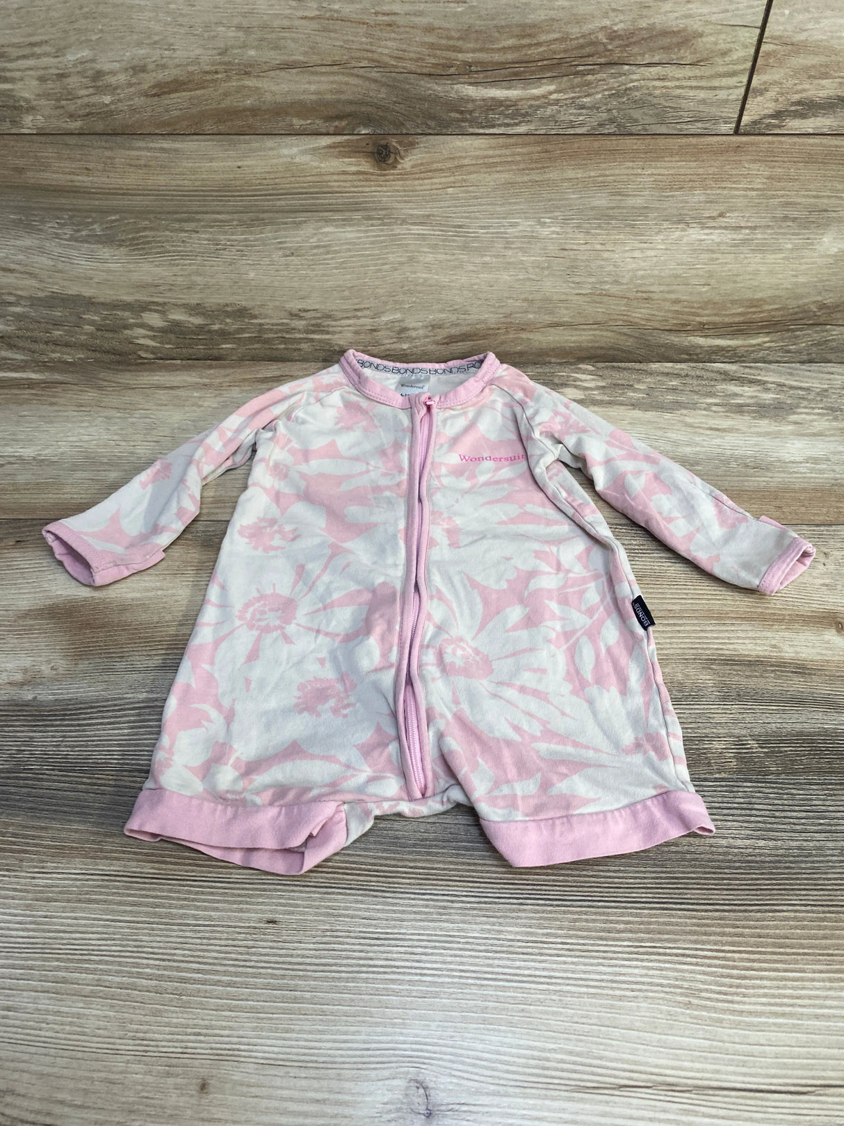 Bonds Floral Romper Wondersuit Pink sz 6-12m - Me n Mommy To Be