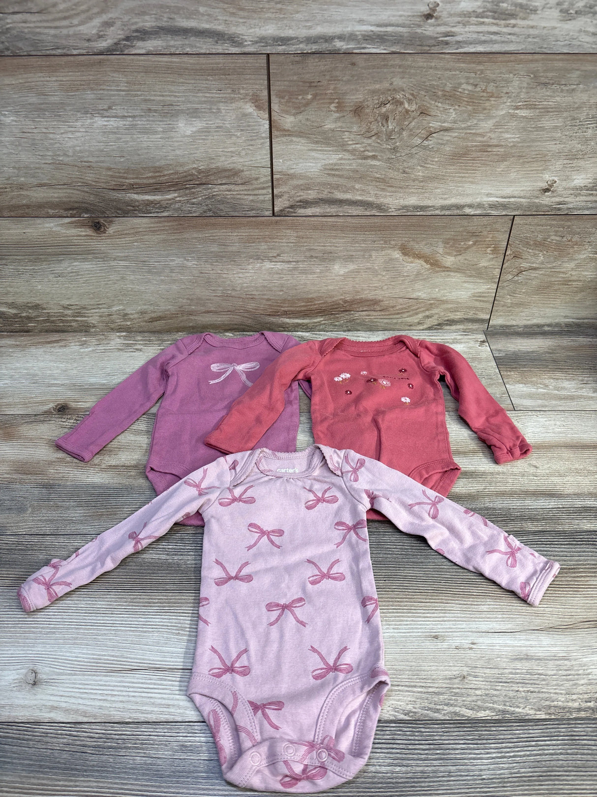 Just One You 3pk Bodysuit Set Pink sz 3m