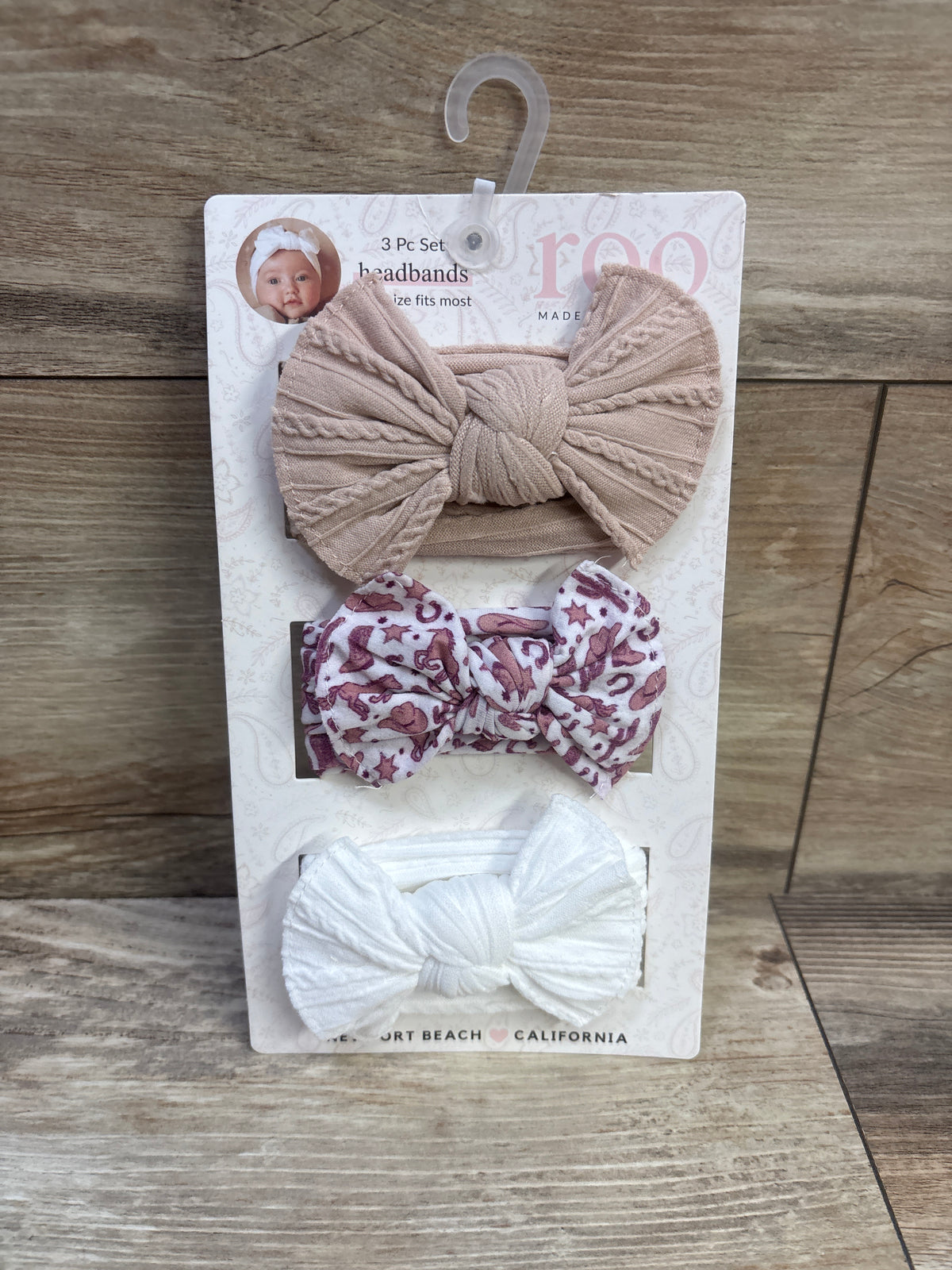 NEW Roo Made with Love 3pk Headbands One Size Fits Most