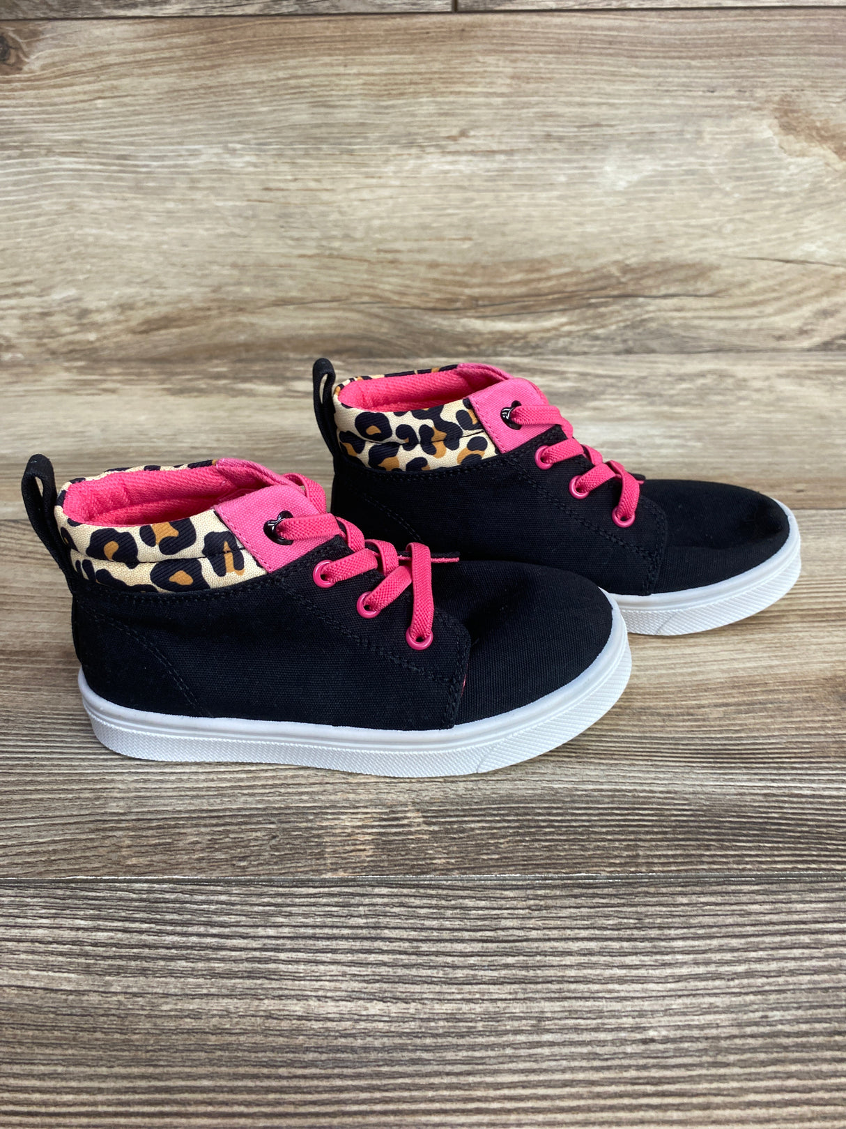 NEW Oomphies Sam G Slip-On Sneakers Black/Cheetah sz 10c