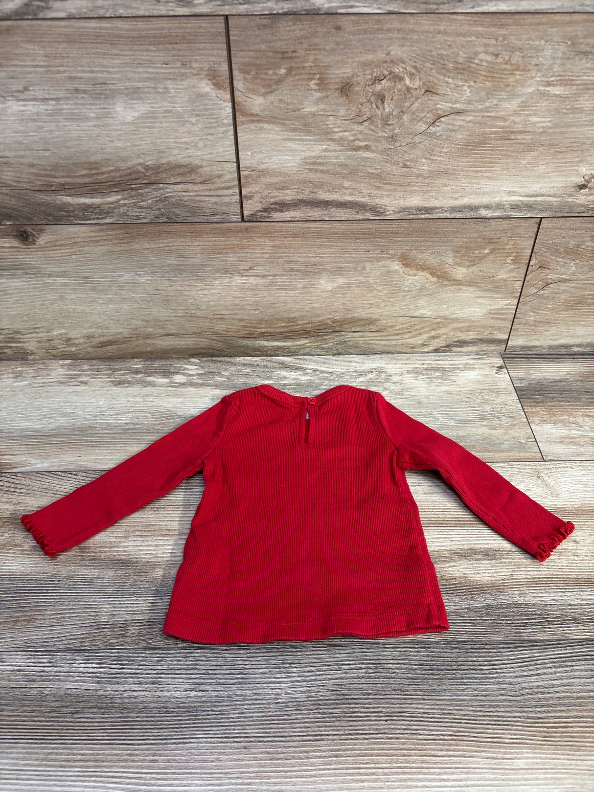 Baby Gap Ribbed Long Sleeve Shirt Red sz 6-12m