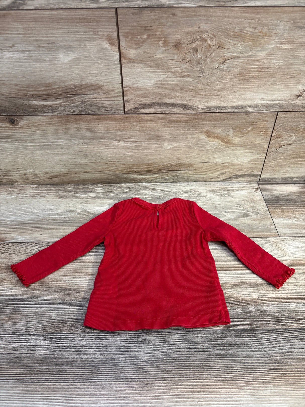 Baby Gap Ribbed Long Sleeve Shirt Red sz 6-12m