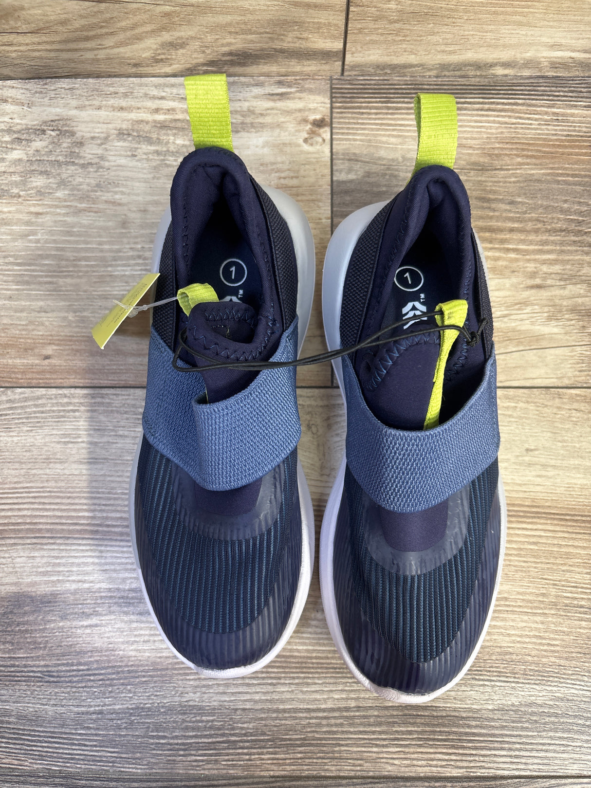 NEW All In Motion Silver Slip-On Sneakers Navy sz 1Y