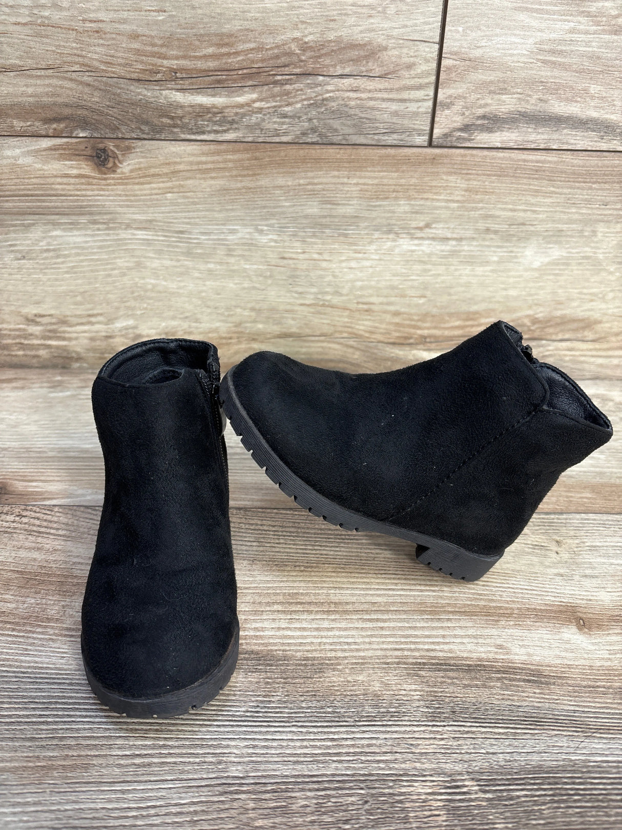 Fabkids Velvet Ankle Boots, Black sz 8c
