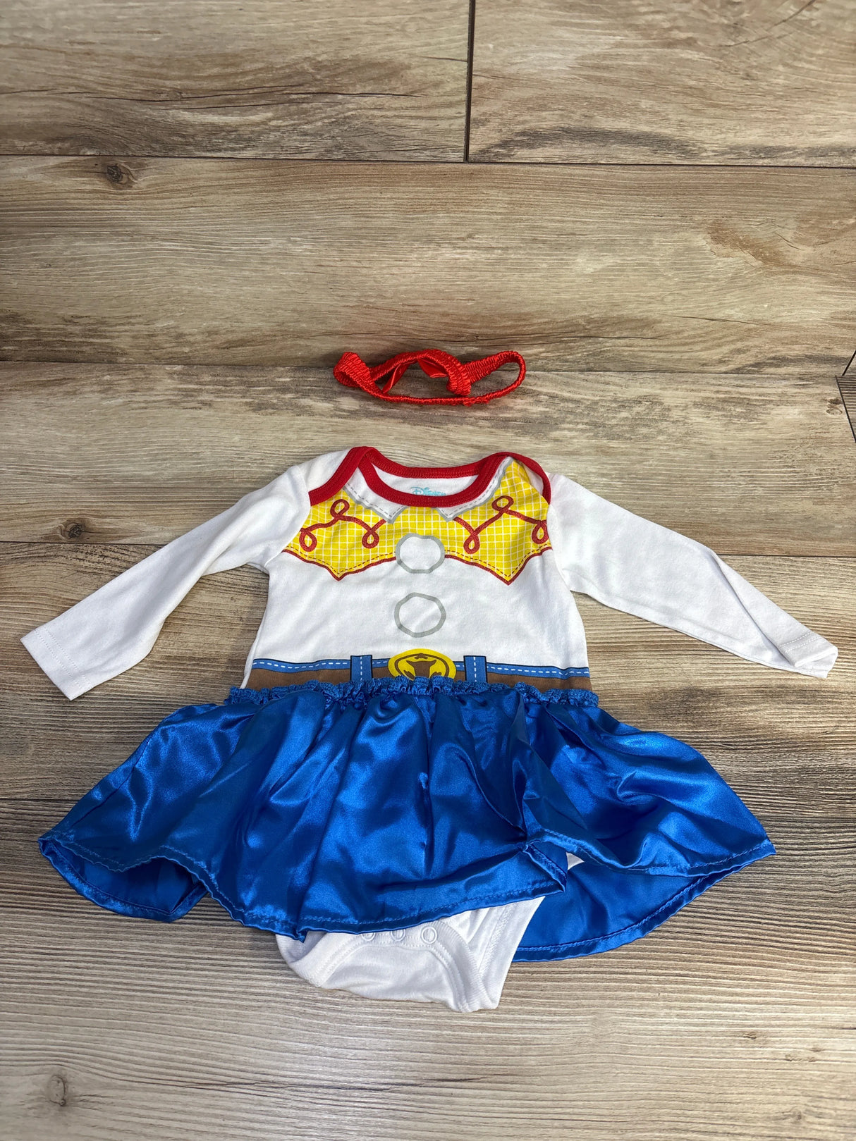 Disney Baby 2pc Toy Story Jessie Bodysuit Dress & Headband White sz 6-9m
