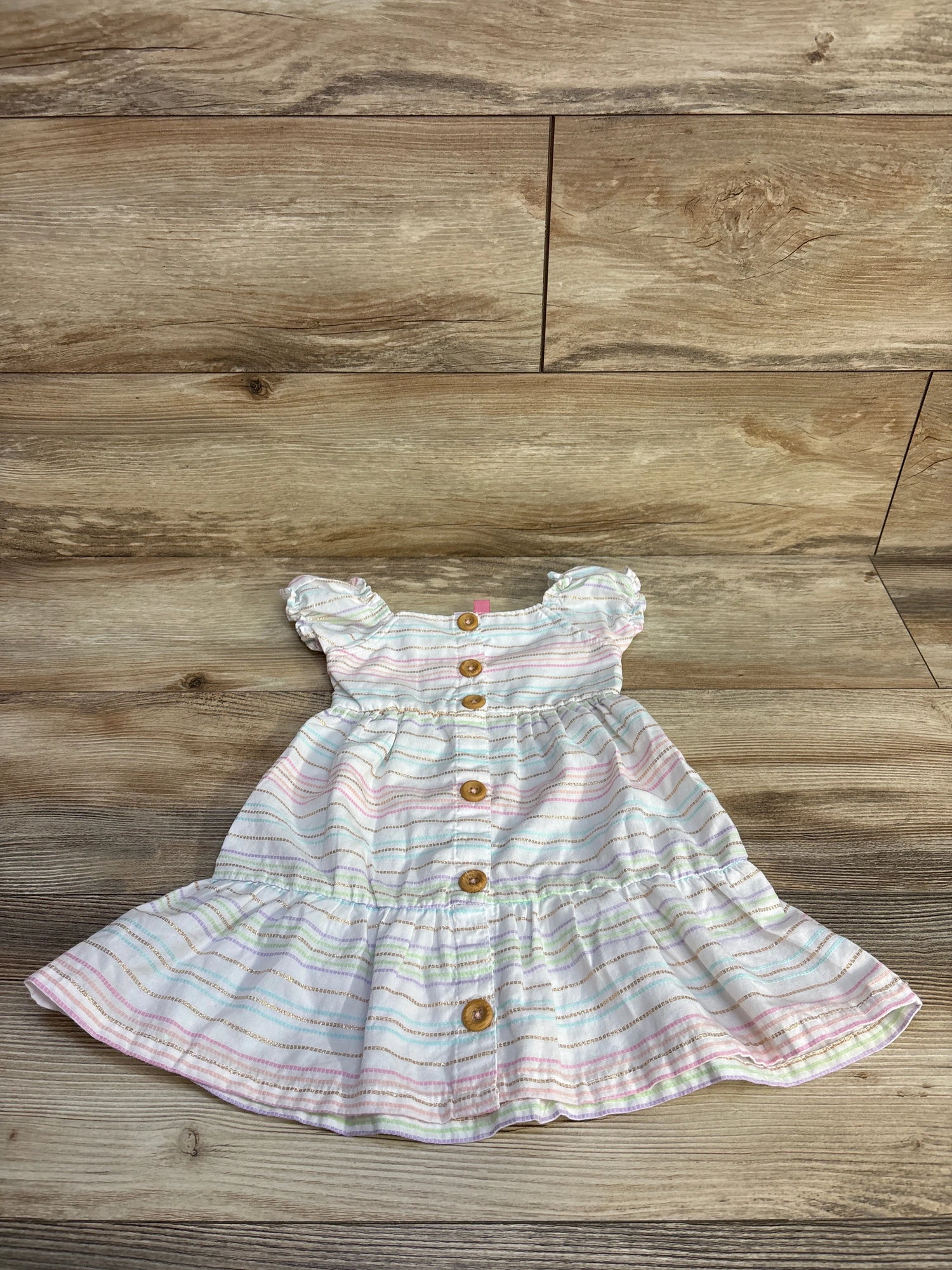 Penelope Mack Striped Tiered Dress White sz 18m - Me n Mommy To Be