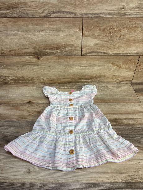 Penelope Mack Striped Tiered Dress White sz 18m - Me n Mommy To Be