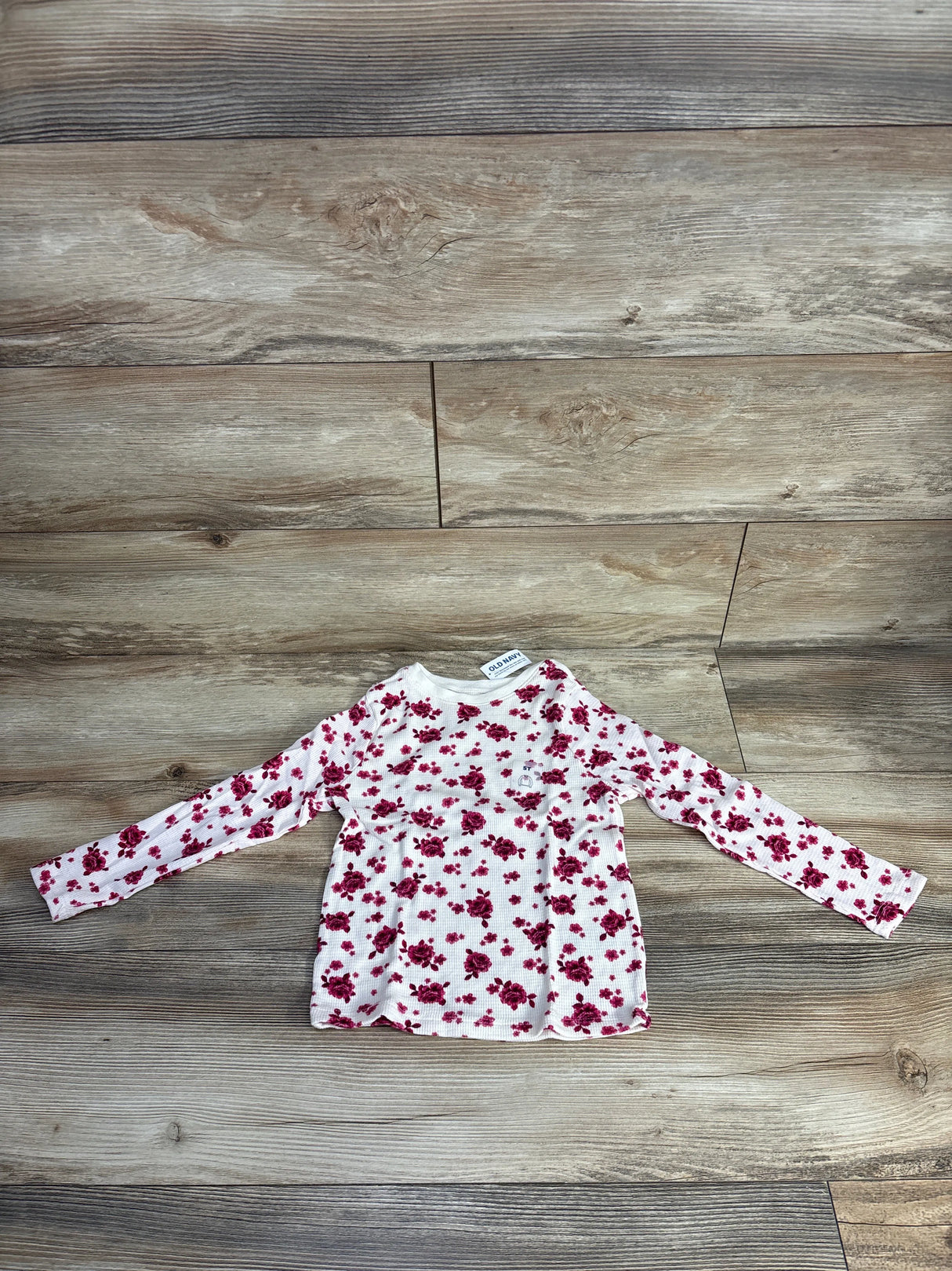 NEW Old Navy Floral Thermal Shirt White sz 5T