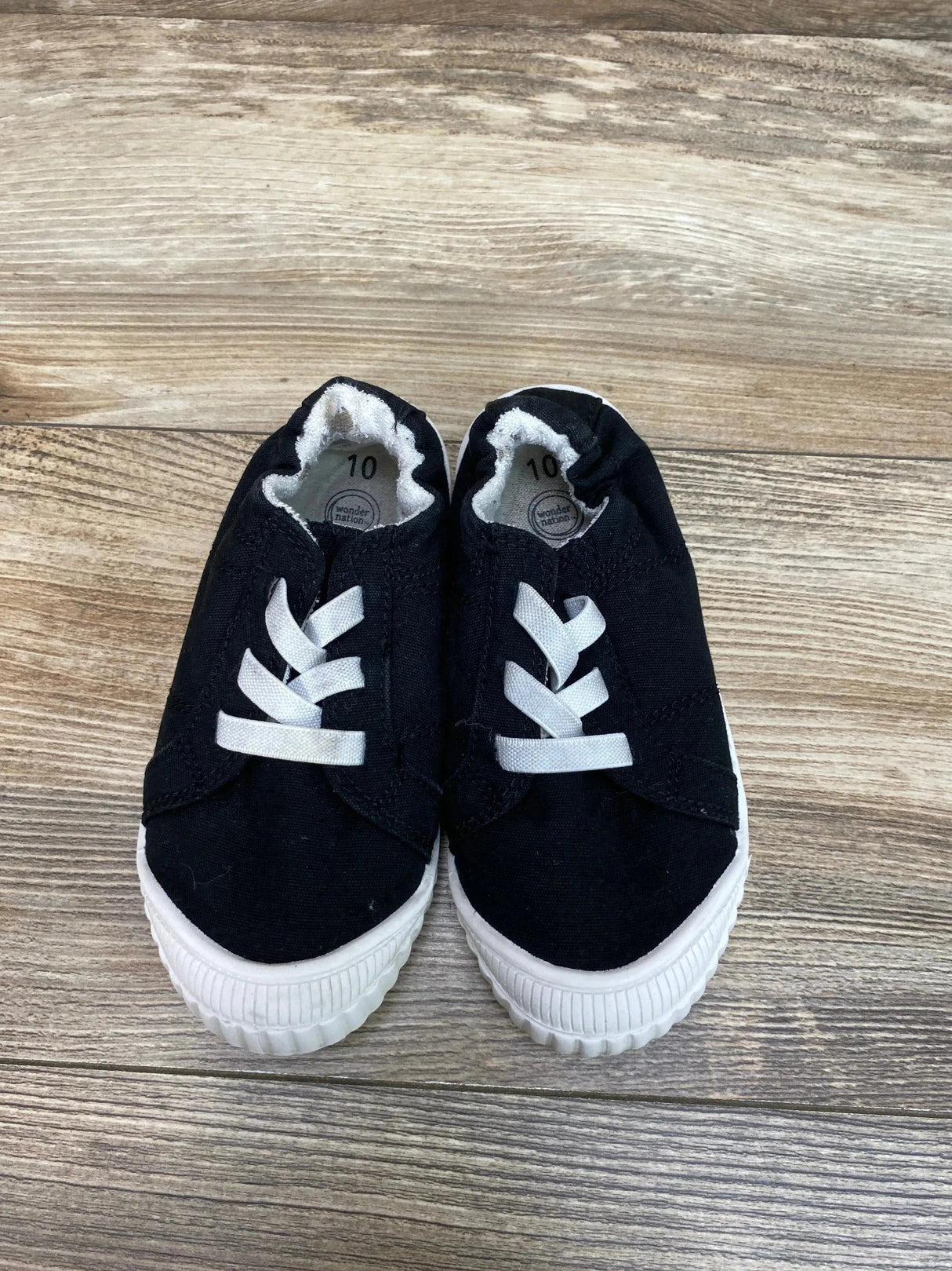Wonder Nation Canvas Bump Toe Sneakers Black sz 10c - Me n Mommy To Be