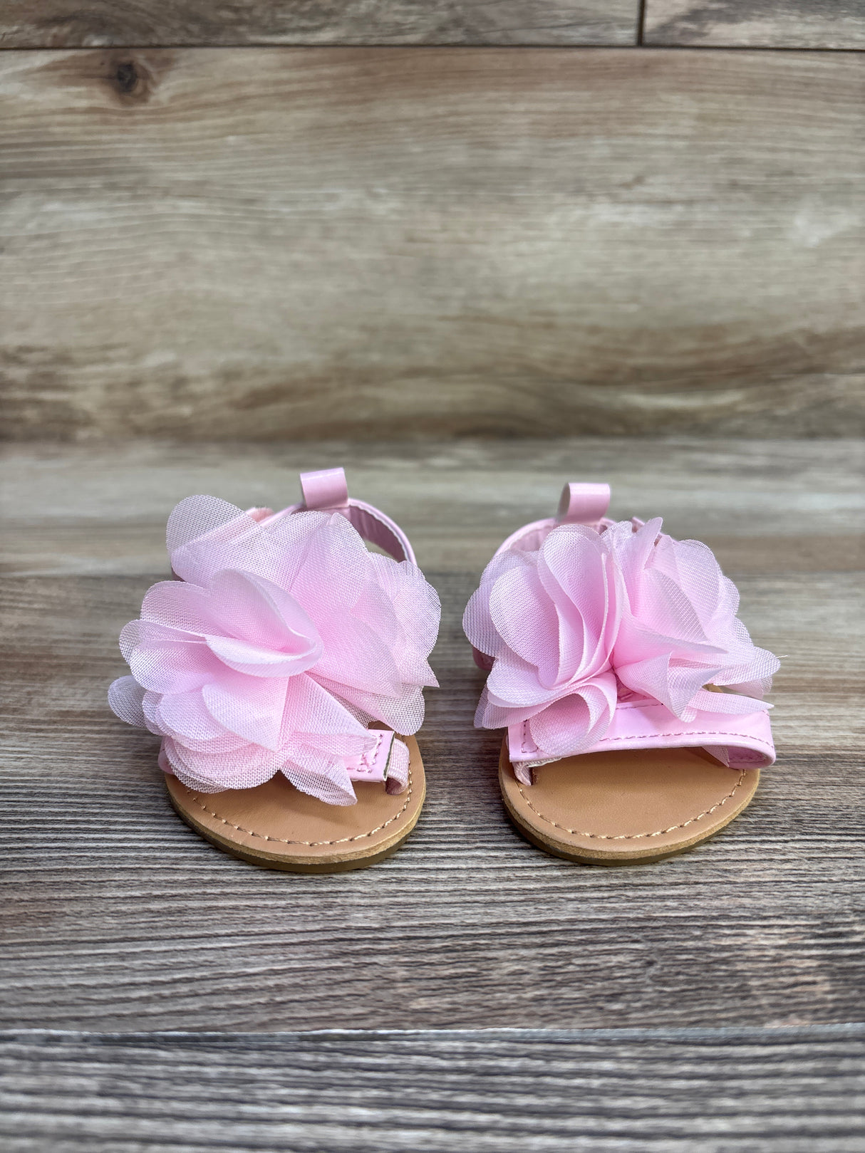 Bebe Baby Chiffon Flower Sandals Pink sz 2c - Me n Mommy To Be