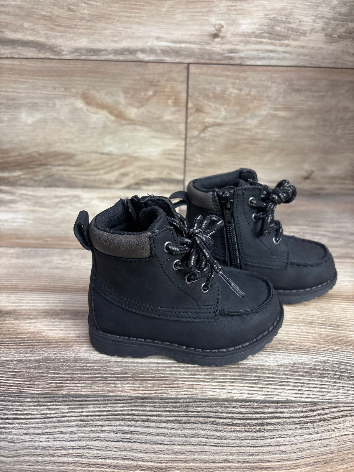 Old Navy Combat Zip Up Boots Black sz 6c