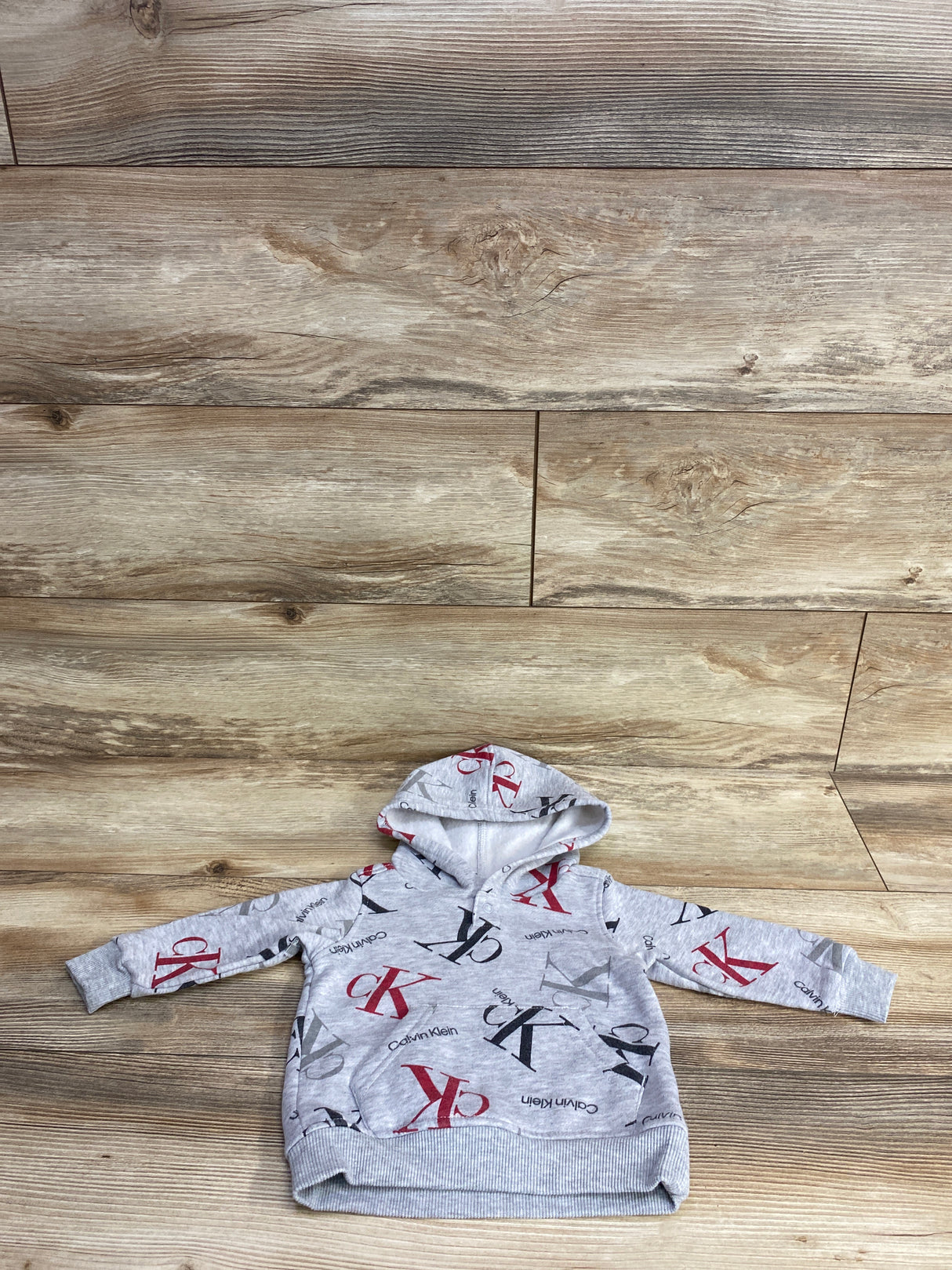 Calvin Klein Pull Over Hoodie Grey sz 6-9m