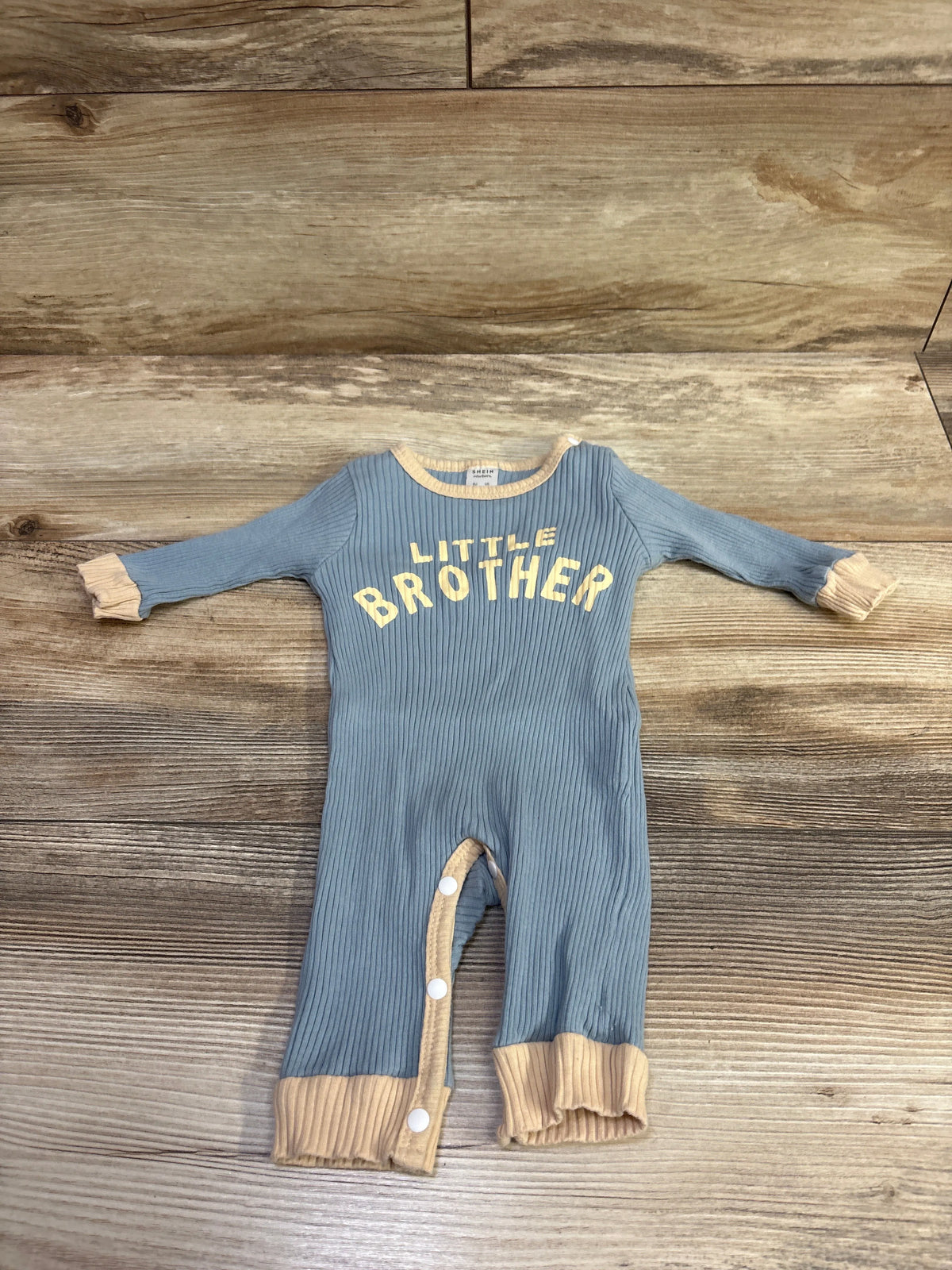 Shein Ribbed Little Brother Coverall Blue sz 1-3m