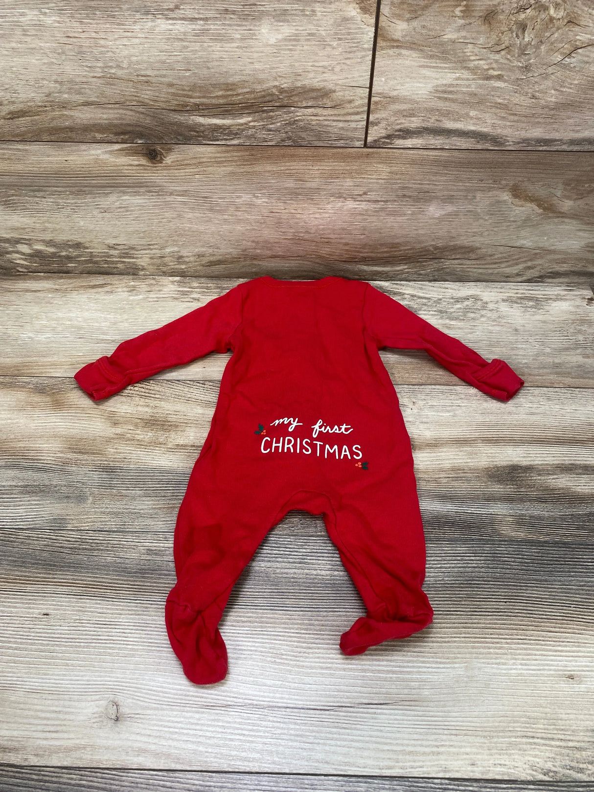 Old Navy My First Christmas Sleeper Red sz 0-3m - Me n Mommy To Be