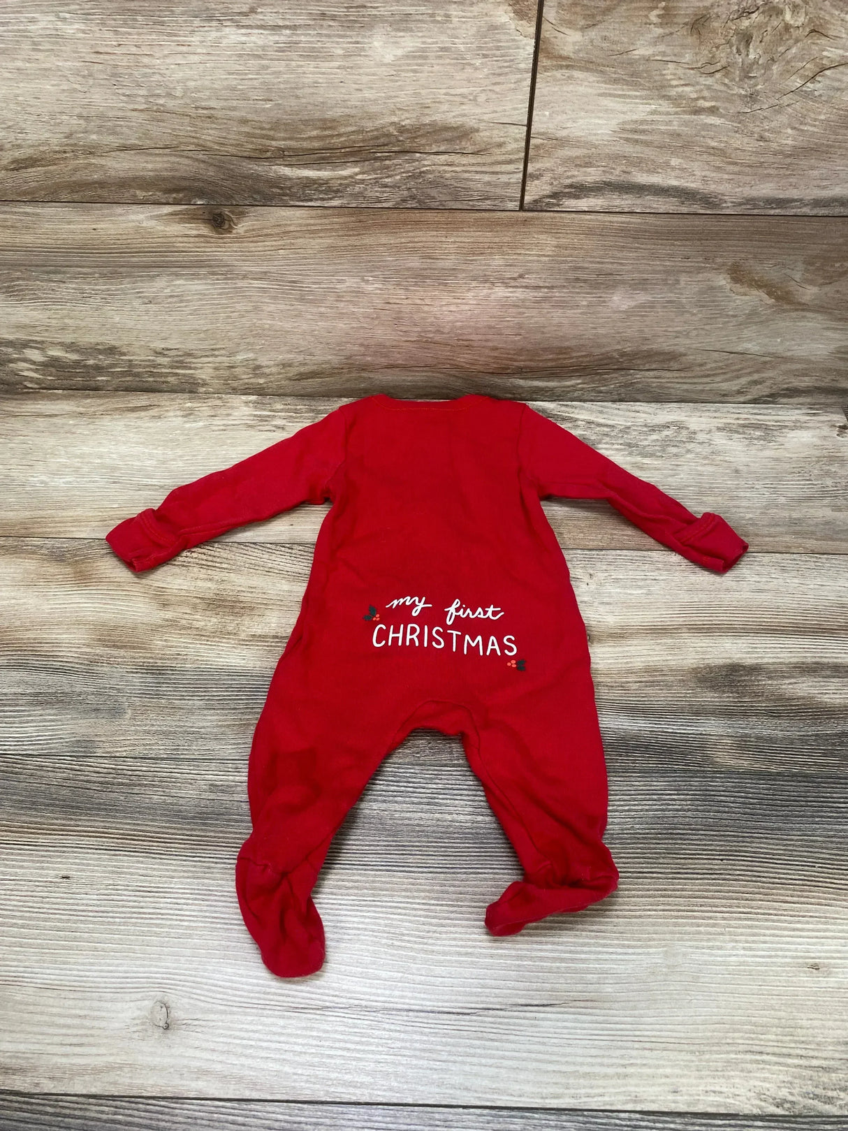 Old Navy My First Christmas Sleeper Red sz 0-3m - Me n Mommy To Be