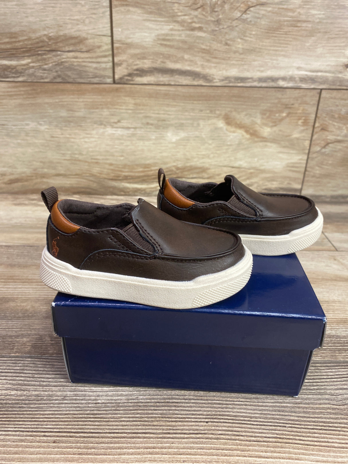 NEW Polo Ralph Lauren Filip Sneakers in Chocolate Brown sz 5c