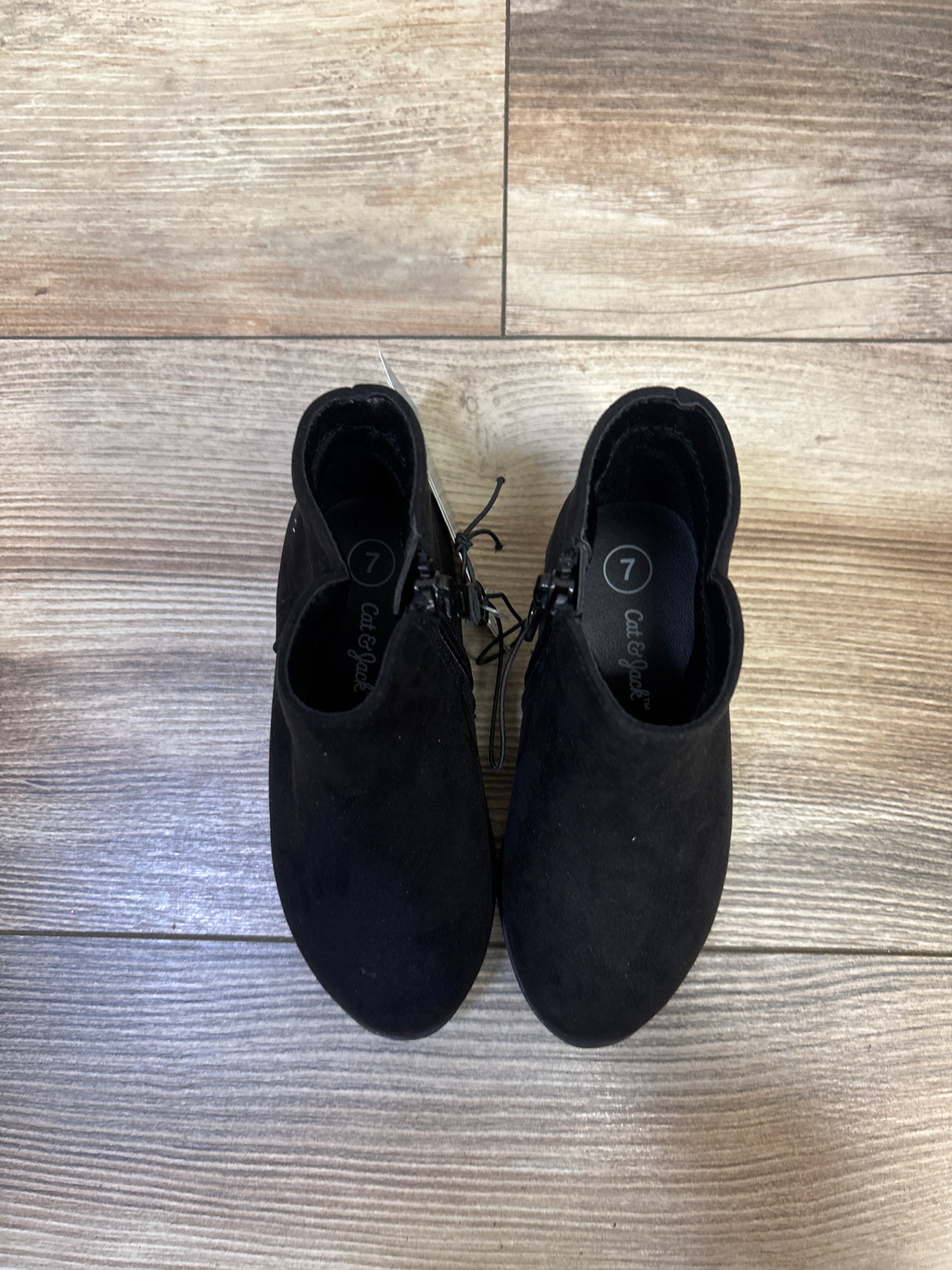 NEW Cat & Jack Penelope Zipper Booties Black sz 7c
