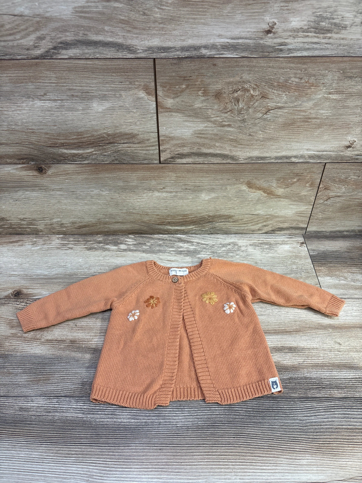 Rabbit + Bear Organic Knit Cardigan Orange sz 12m