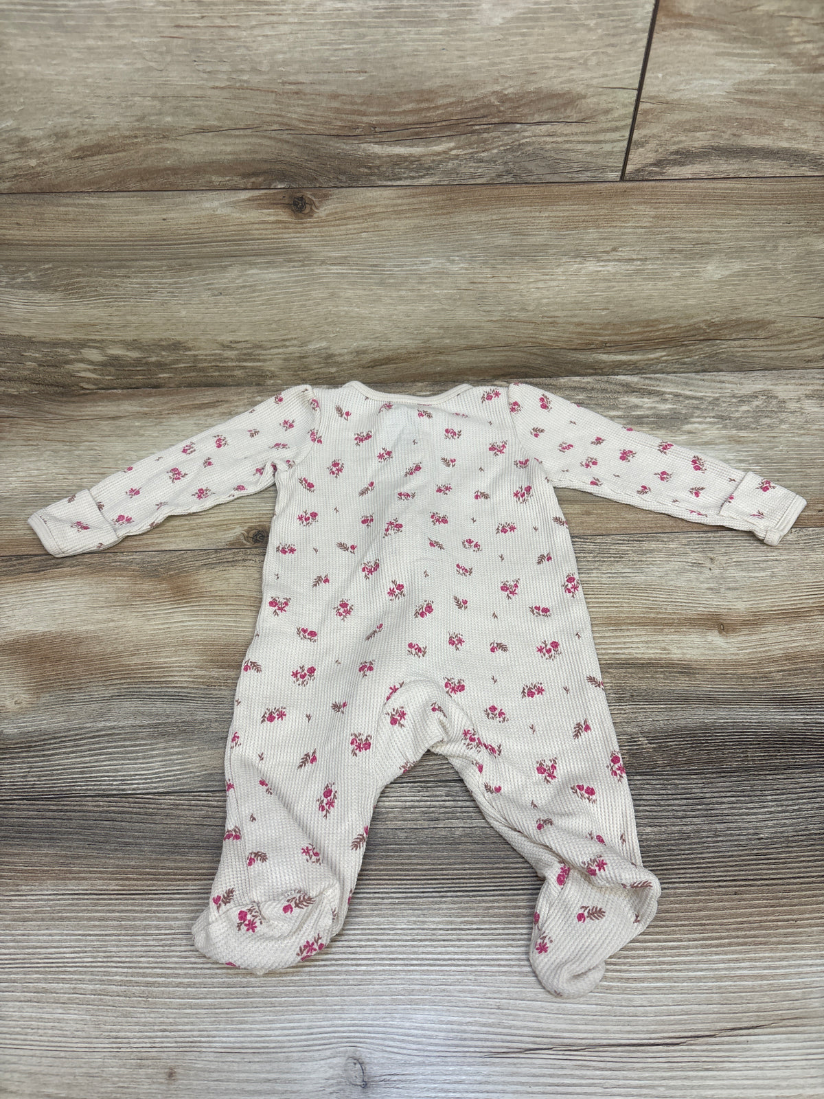 Carter's Floral Waffle Knit Sleeper Beige sz 3m