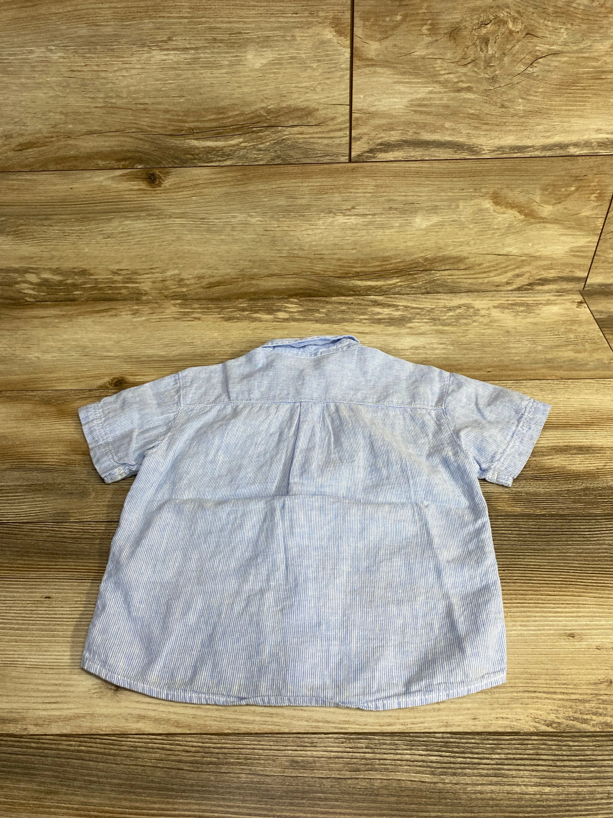 H&M Striped Button Up Shirt Blue sz 2T