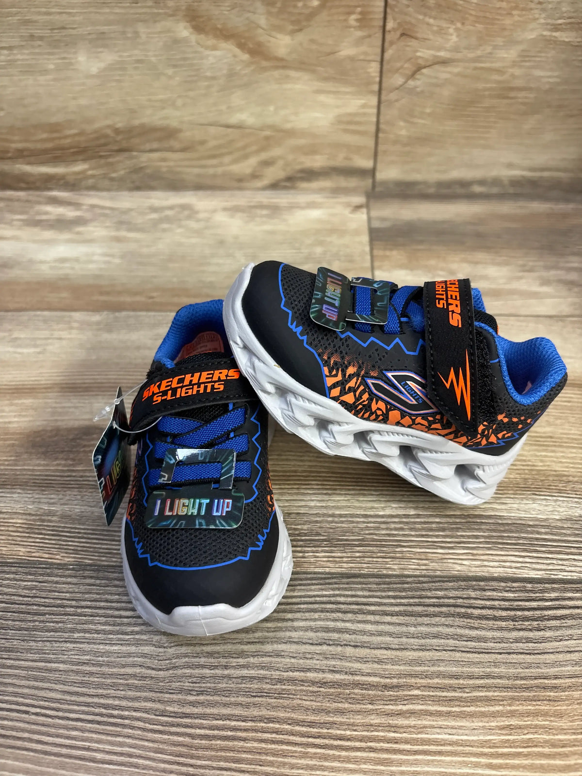NEW Skechers S-Lights Vortex 2.0 Light-Up Sneakers Black sz 5c