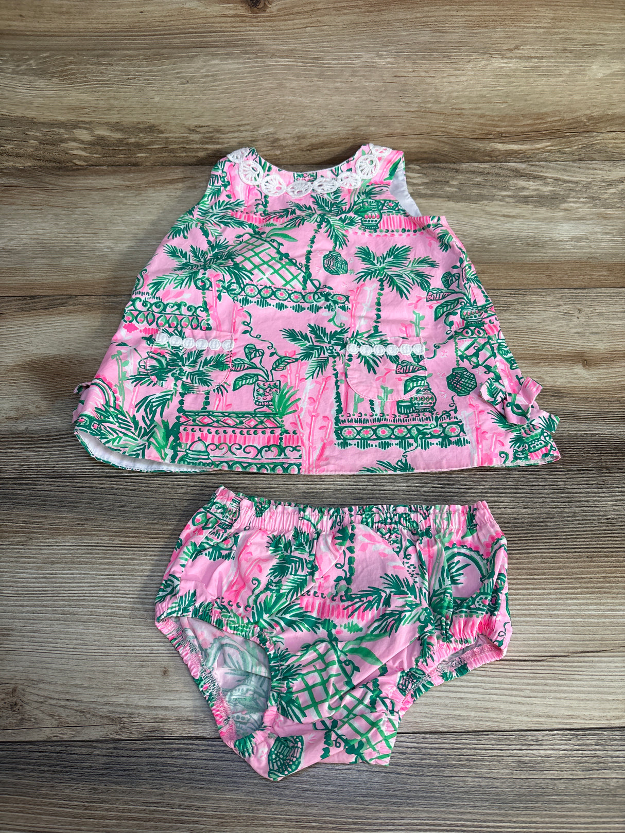 Lilly Pulitzer Baby Shift Dress Tropical Pink sz 18-24m