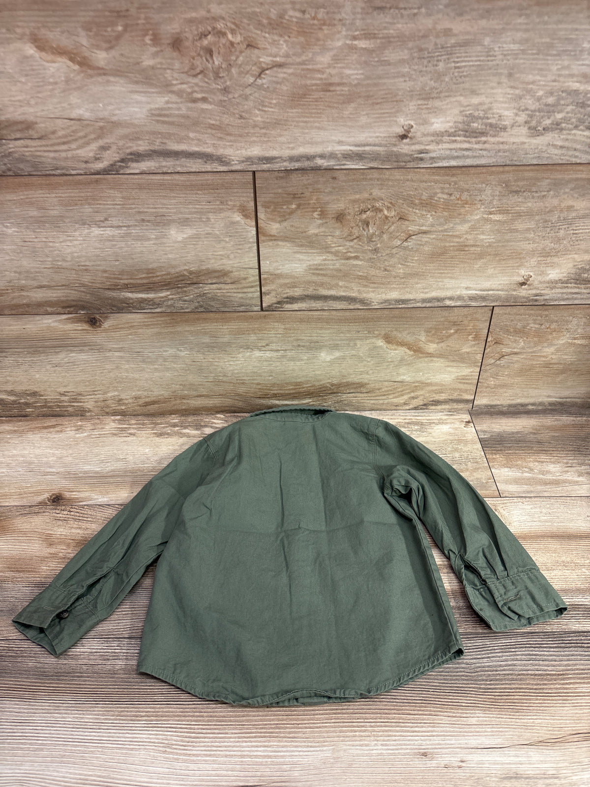Old Navy Long Sleeve Button Up Shirt Green sz 3T