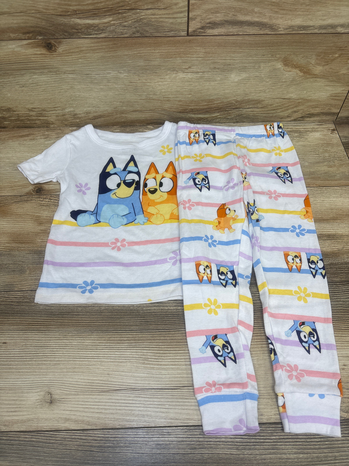 Bluey 2pc Pajama Set White sz 4T