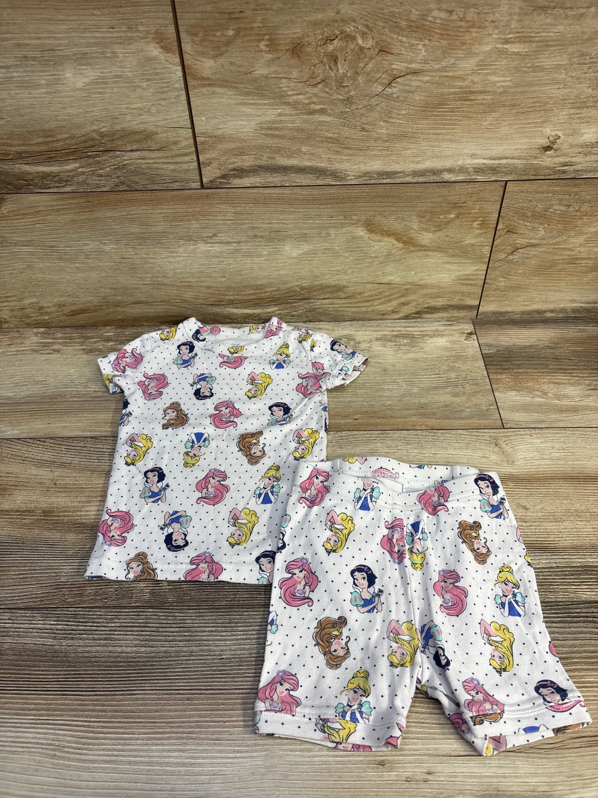 Baby Gap x Disney Princess 2pc Pajama Set White sz 2T