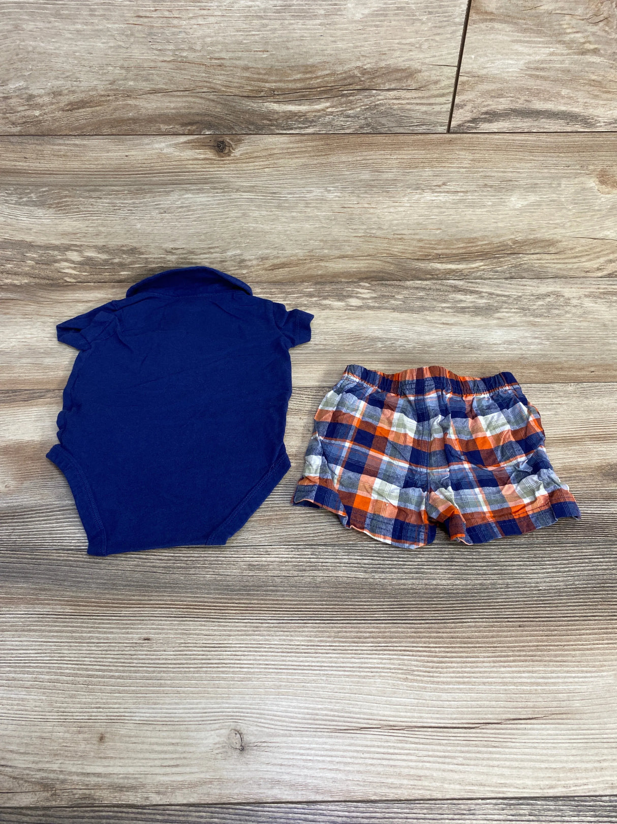 Carter's 2pc Polo Bodysuit & Shorts Navy sz 6m - Me n Mommy To Be