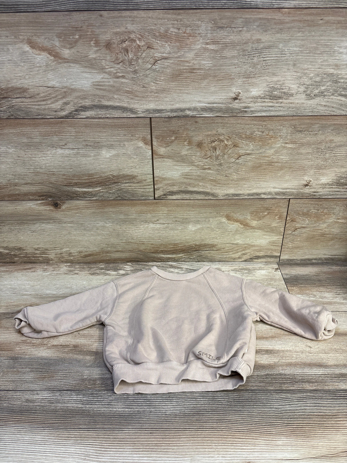 Easy Peasy Pullover Sweatshirt Tan sz 18m