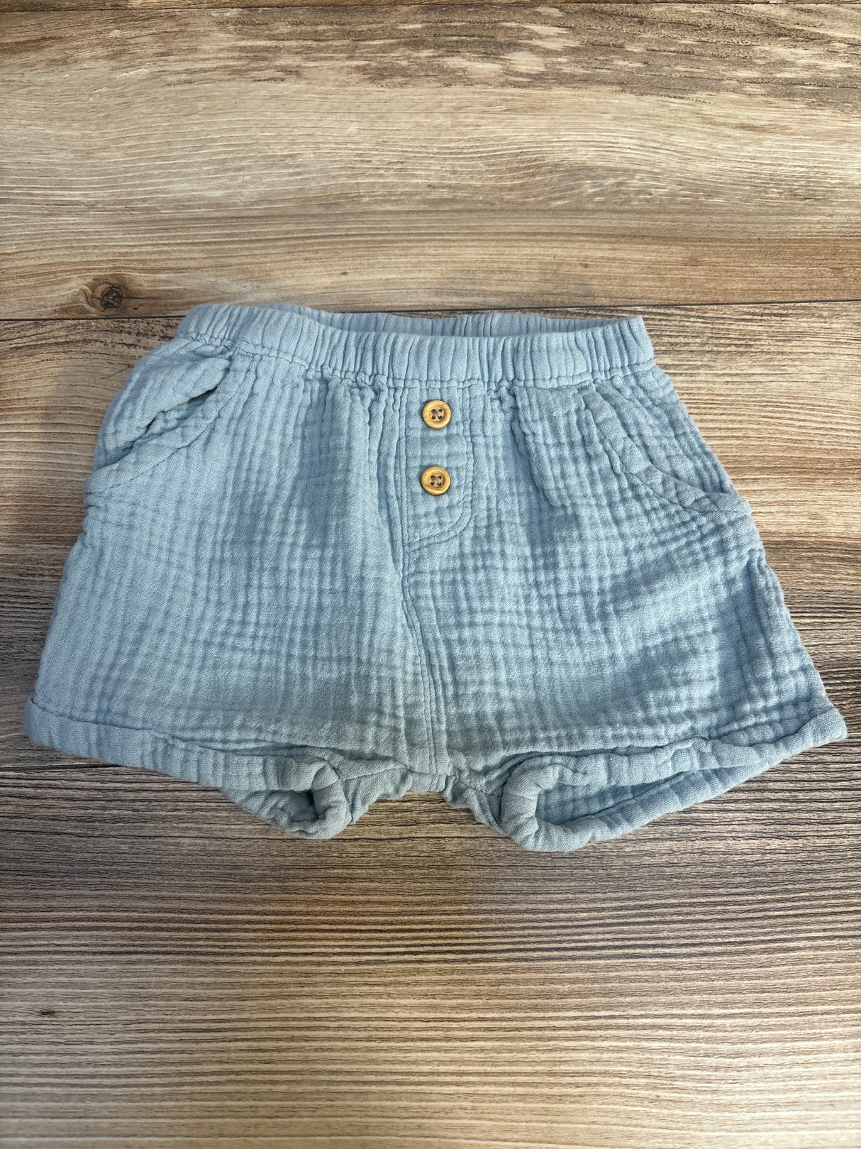 Little Planet Organic Cotton Gauze Shorts in Blue Creek sz 9m