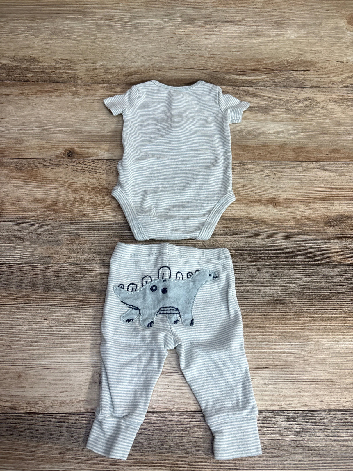Carter's Striped Bodysuit & Bottoms Set Light Blue sz 3m