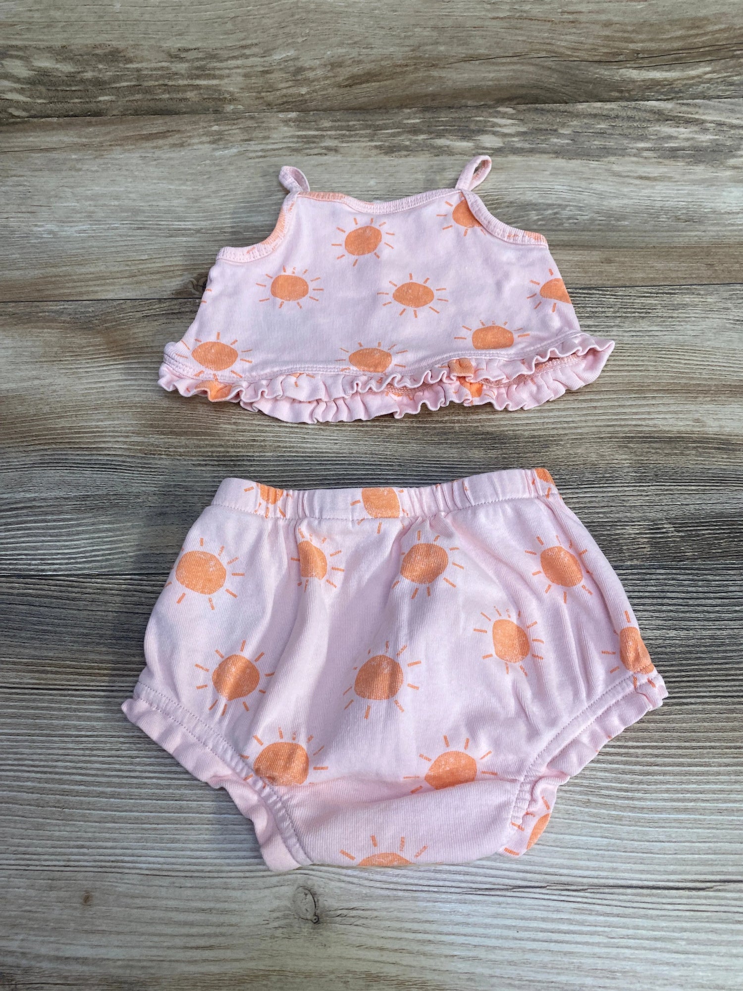 Baby Gap 2pc Sunshine Tank Top & Bottoms Pink sz 3-6m - Me n Mommy To Be