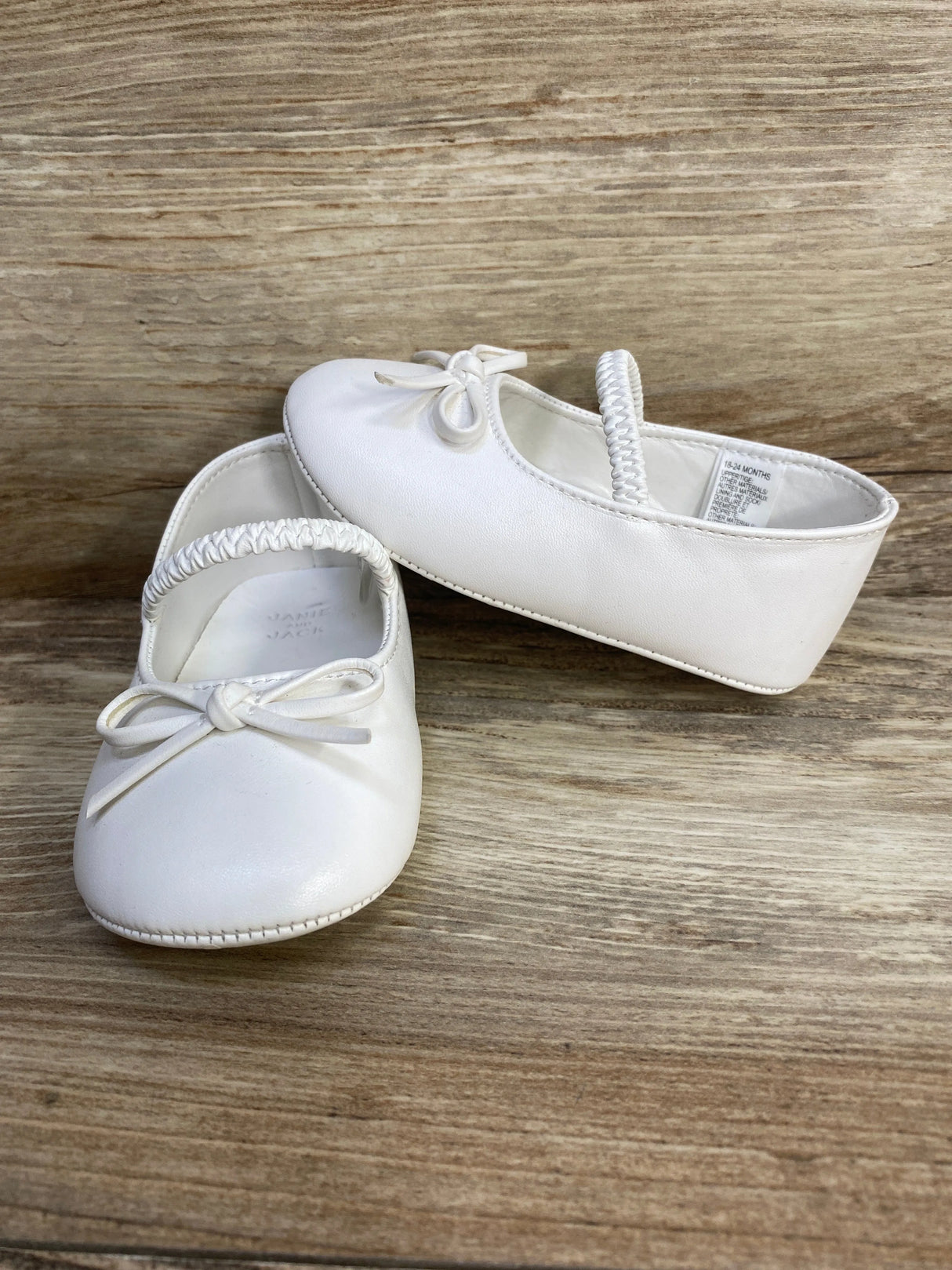 Janie & Jack White Bow Ballet Flats sz 18-24m - Me n Mommy To Be