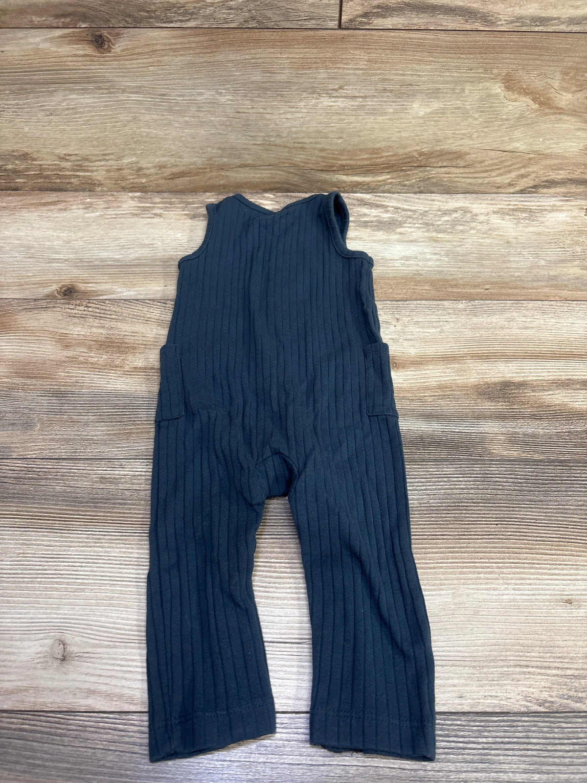 Carter's Ribbed Button-Front Sleeveless Jumpsuit Blue sz 9m