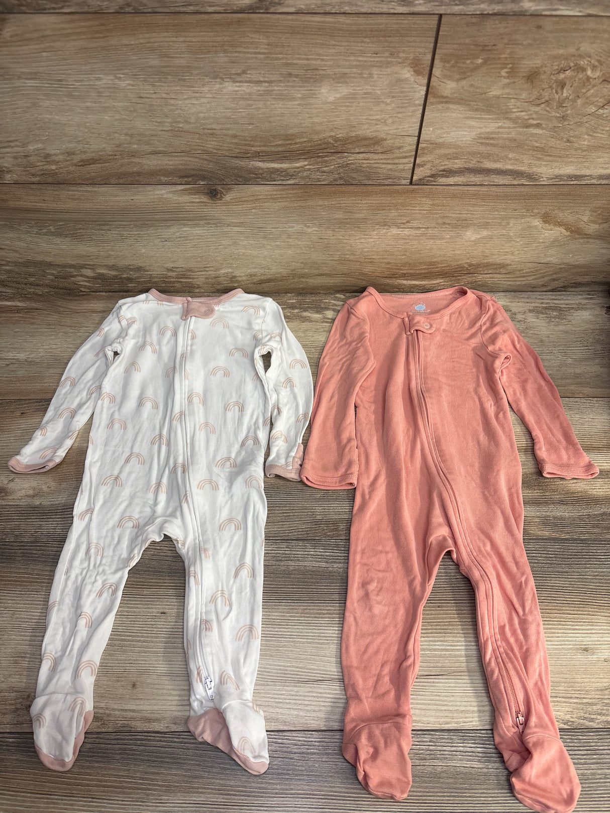 Cloud Island 2pk Soft Modal Sleepers White sz 6-9m