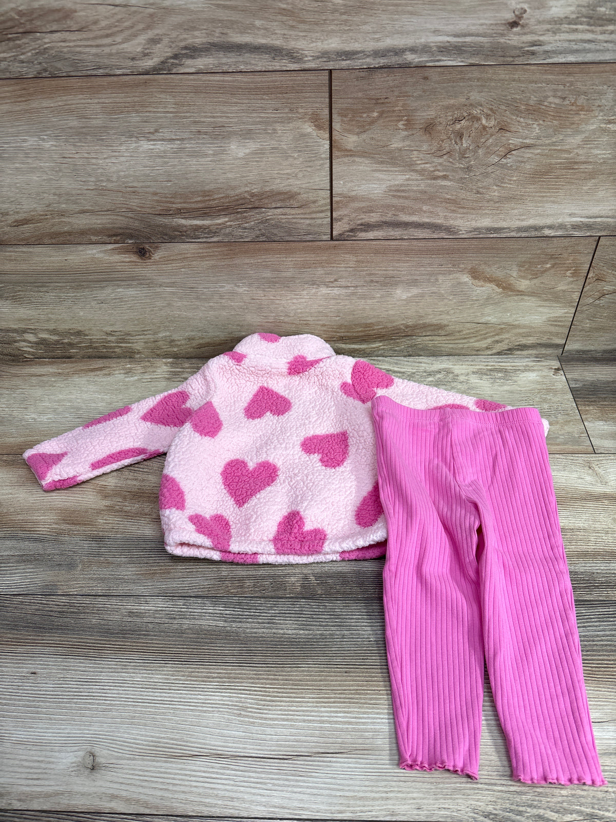Just One You 2pc Sherpa Half-Zip Sweatshirt & Pants Set Pink sz 12m
