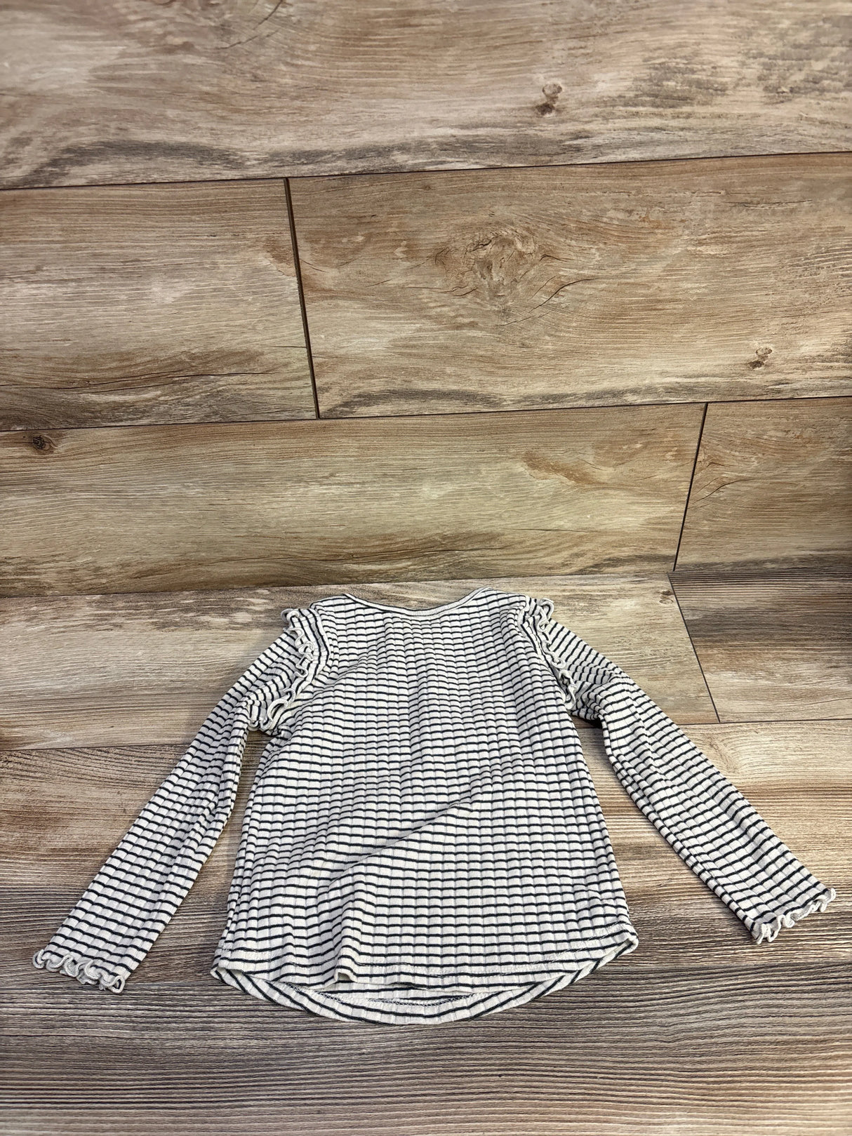 Cat & Jack Long Sleeve Striped Shirt Ivory sz 3T