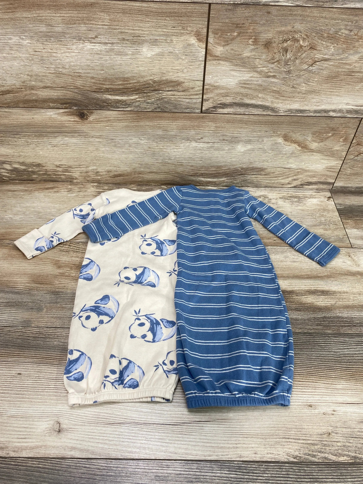 Carter's 2pk Gowns Cream/Blue sz Newborn - Me n Mommy To Be